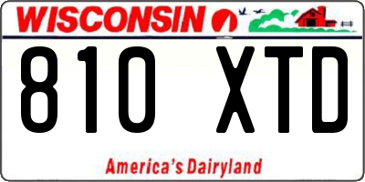 WI license plate 810XTD