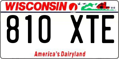 WI license plate 810XTE