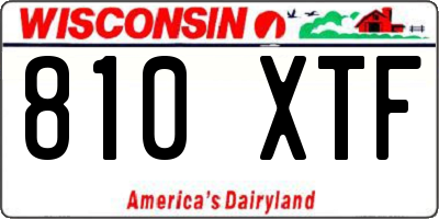 WI license plate 810XTF