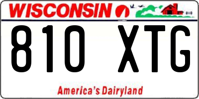 WI license plate 810XTG