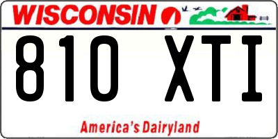 WI license plate 810XTI