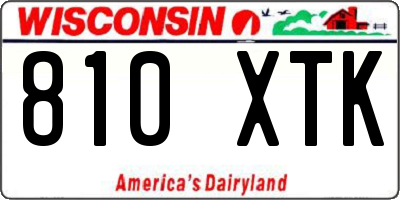 WI license plate 810XTK