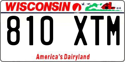 WI license plate 810XTM