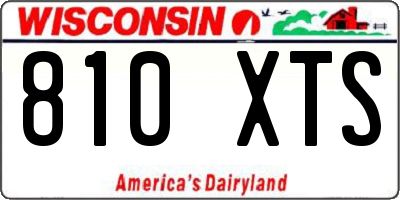 WI license plate 810XTS