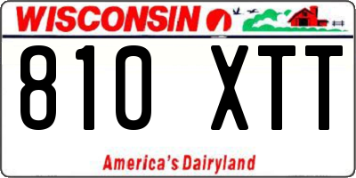 WI license plate 810XTT