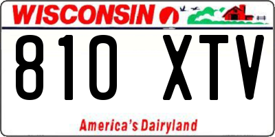 WI license plate 810XTV