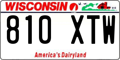 WI license plate 810XTW