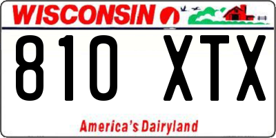 WI license plate 810XTX