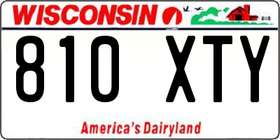 WI license plate 810XTY