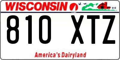 WI license plate 810XTZ