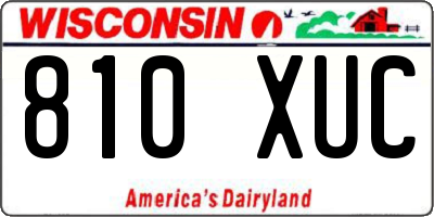 WI license plate 810XUC