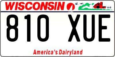 WI license plate 810XUE