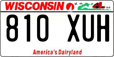 WI license plate 810XUH