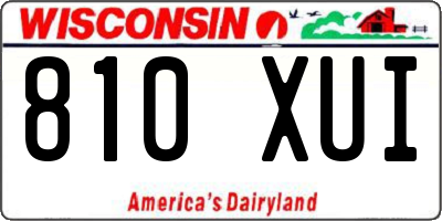 WI license plate 810XUI