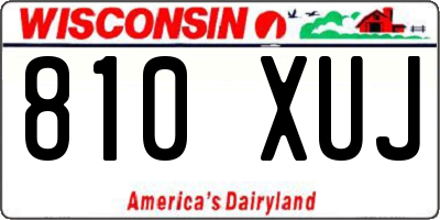 WI license plate 810XUJ