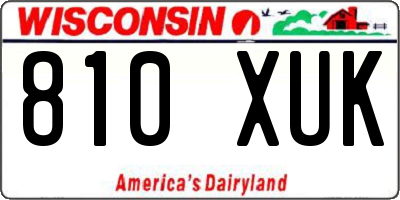 WI license plate 810XUK