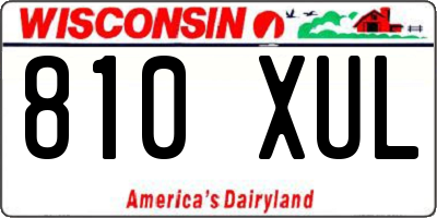 WI license plate 810XUL