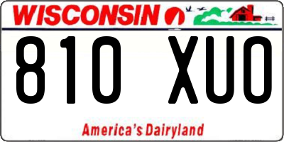 WI license plate 810XUO