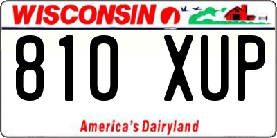 WI license plate 810XUP