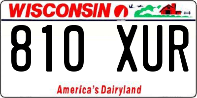 WI license plate 810XUR