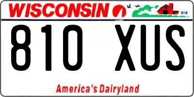 WI license plate 810XUS