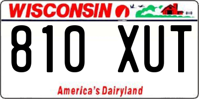 WI license plate 810XUT