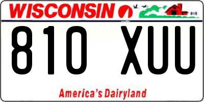WI license plate 810XUU