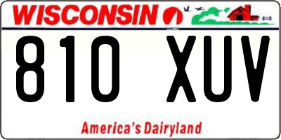 WI license plate 810XUV