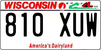 WI license plate 810XUW