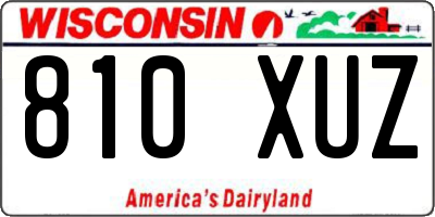 WI license plate 810XUZ
