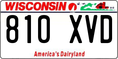 WI license plate 810XVD