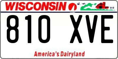 WI license plate 810XVE