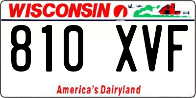 WI license plate 810XVF