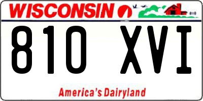 WI license plate 810XVI