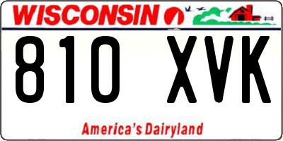 WI license plate 810XVK