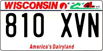 WI license plate 810XVN