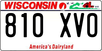 WI license plate 810XVO