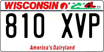 WI license plate 810XVP