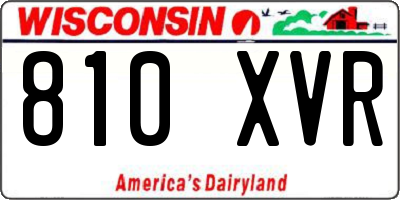 WI license plate 810XVR