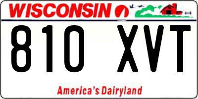 WI license plate 810XVT