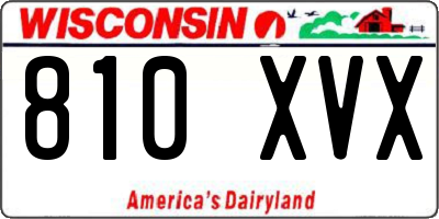 WI license plate 810XVX