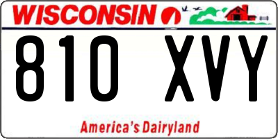 WI license plate 810XVY