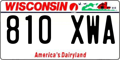 WI license plate 810XWA