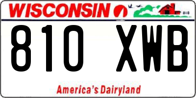WI license plate 810XWB