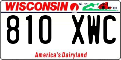 WI license plate 810XWC