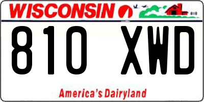 WI license plate 810XWD