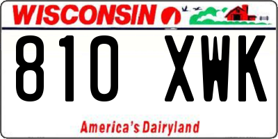 WI license plate 810XWK