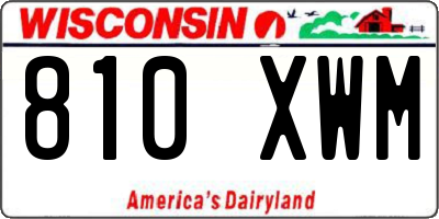 WI license plate 810XWM