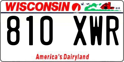 WI license plate 810XWR