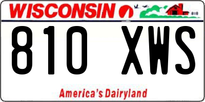 WI license plate 810XWS
